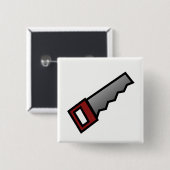 Zag Vierkante Button 5,1 Cm (Voorkant /achterkant)