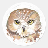 Zag Whet Uil Sticker (Voorkant)