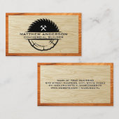 Zagen en hamers | Hout Visitekaartje (Voorkant / Achterkant)