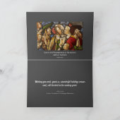 Zagen en Worshippers in Adoration Feestdagen Kaart (Binnen)