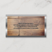 Zagen | Houten planken | Carpenter | Bouw Visitekaartje (Achterkant)
