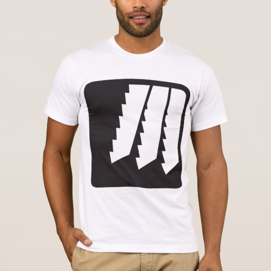 Zagen Tanden Mannen T-shirt (Voorkant)