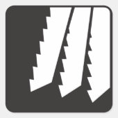 Zagen tanden Stickers (Voorkant)