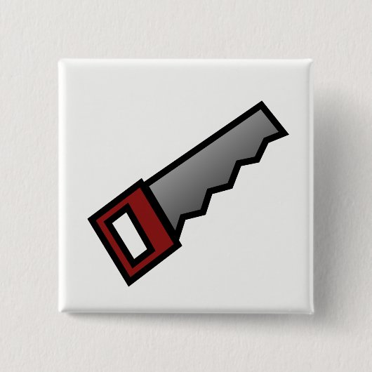 Zagen Vierkante Button 5,1 Cm (Voorkant)