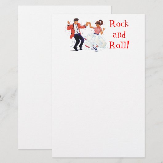 zageres en zadelschoenen briefpapier (Voorkant / Achterkant)