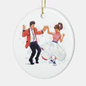 zageres en zadelschoenen keramisch ornament (Links)