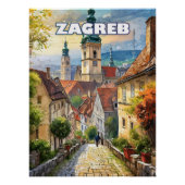 Zagreb-afbeelding, waar elke hoek een schat heeft. perfect poster (Voorkant)