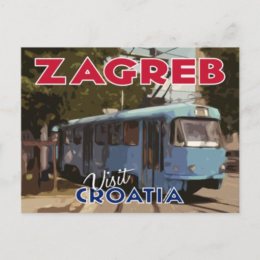 Zagreb, bezoek Kroatië Briefkaart (Voorkant)