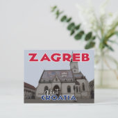 Zagreb, bezoek Kroatië Briefkaart (Staand voorkant)