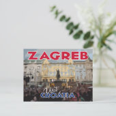 Zagreb, bezoek Kroatië Briefkaart (Staand voorkant)