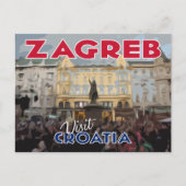Zagreb, bezoek Kroatië Briefkaart (Voorkant)
