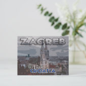 Zagreb, bezoek Kroatië Briefkaart (Staand voorkant)