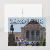 Zagreb, bezoek Kroatië Briefkaart (Voorkant / Achterkant)