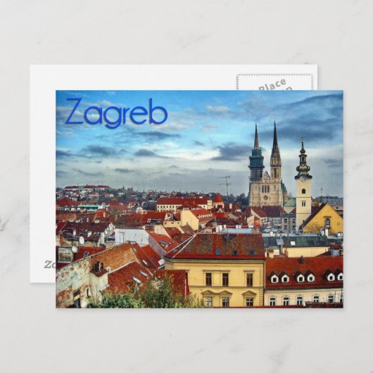 Zagreb Briefkaart (Voorkant / Achterkant)