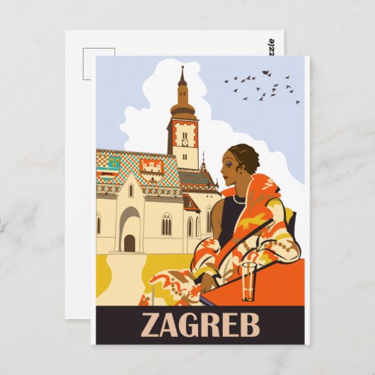 Zagreb Briefkaart (Voorkant / Achterkant)