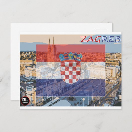 Zagreb Briefkaart (Voorkant / Achterkant)