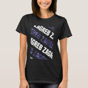 Zagreb Camo Pattern Paarse Camouflage T-shirt
