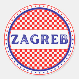 Zagreb City Pride Emblem – Croatian Identity Ronde Sticker