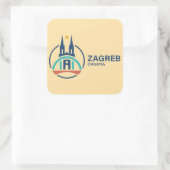 Zagreb Croatia Europe Vierkante Sticker (Tas)