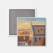 Zagreb - Croatia - Vintage Travel  Magneet (Voorkant / Achterkant)