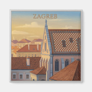 Zagreb - Croatia - Vintage Travel  Magneet