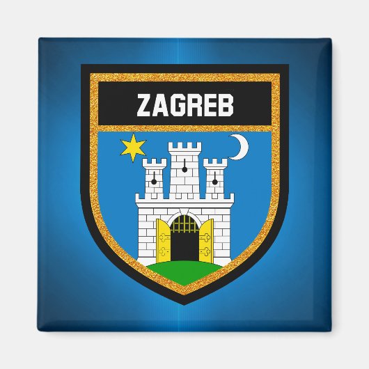 Zagreb Flag Magneet (Voorkant)