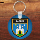Zagreb Flag Sleutelhanger (Voorkant)