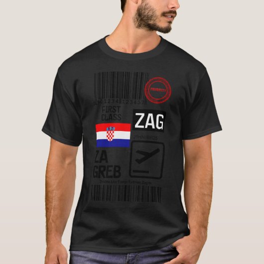 Zagreb Franjo Tuman International Airport T-shirt (Voorkant)
