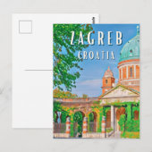 Zagreb, historische stad van Kroatië Briefkaart (Voorkant / Achterkant)