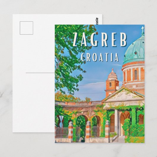 Zagreb, historische stad van Kroatië Briefkaart (Voorkant / Achterkant)