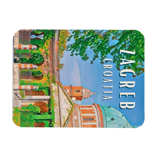 Zagreb, historische stad van Kroatië Magneet (Horizontaal)