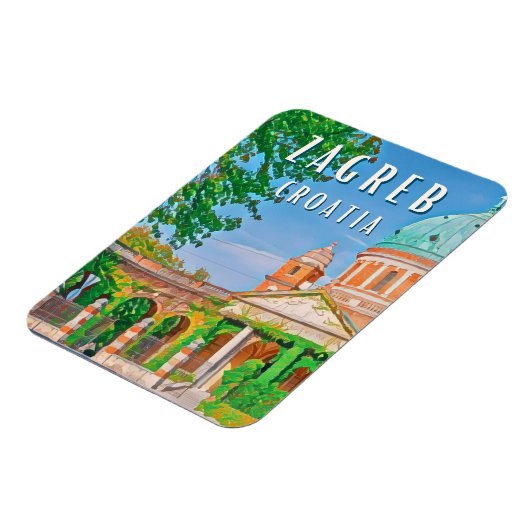 Zagreb, historische stad van Kroatië Magneet (Linkerzijde)