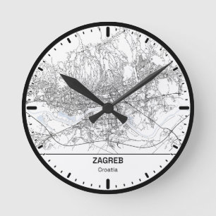Zagreb Klok Stad Lijn Kunst