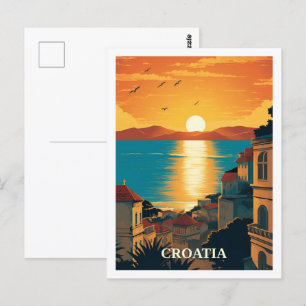 Zagreb Kroatië  Beroemde Reisplaats Briefkaart