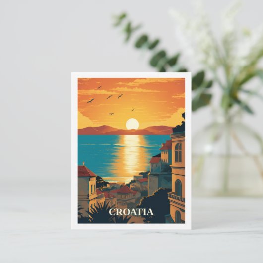 Zagreb Kroatië  Beroemde Reisplaats Briefkaart (Staand voorkant)