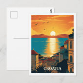 Zagreb Kroatië  Beroemde Reisplaats Briefkaart (Voorkant / Achterkant)