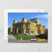 Zagreb Kroatië Briefkaart (Voorkant / Achterkant)