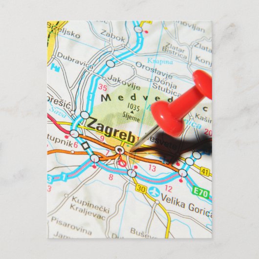 Zagreb, Kroatië Briefkaart (Voorkant)