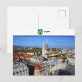 Zagreb - Kroatië Briefkaart (Voorkant / Achterkant)