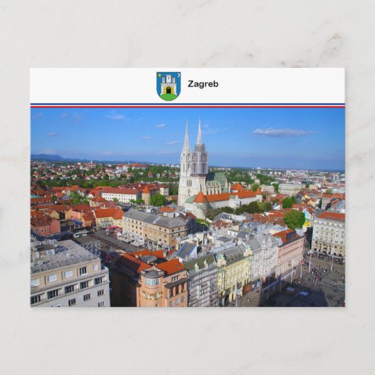 Zagreb - Kroatië Briefkaart (Voorkant)