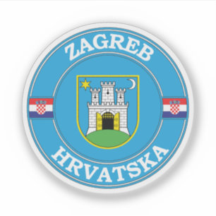 Zagreb Kroatië Cirkel Embleem Sticker