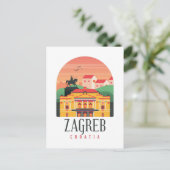 Zagreb Kroatië Cityscape  Briefkaart (Staand voorkant)