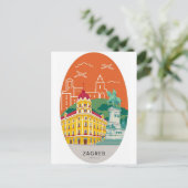 Zagreb, Kroatië - Cityscape Briefkaart: DiscPostca Briefkaart (Staand voorkant)