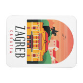 Zagreb Kroatië Cityscape  Foto Magneet (Horizontaal)