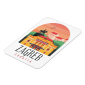 Zagreb Kroatië Cityscape  Foto Magneet (Linkerzijde)