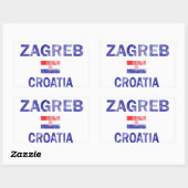 Zagreb Kroatië Design Rechthoekige Sticker (Vel)