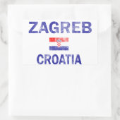Zagreb Kroatië Design Rechthoekige Sticker (Tas)