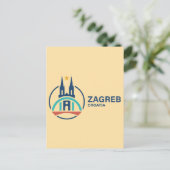 Zagreb Kroatië Europa Briefkaart (Staand voorkant)