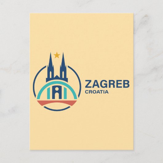 Zagreb Kroatië Europa Briefkaart (Voorkant)