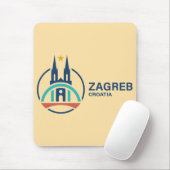 Zagreb Kroatië Europa Muismat (Met muis)